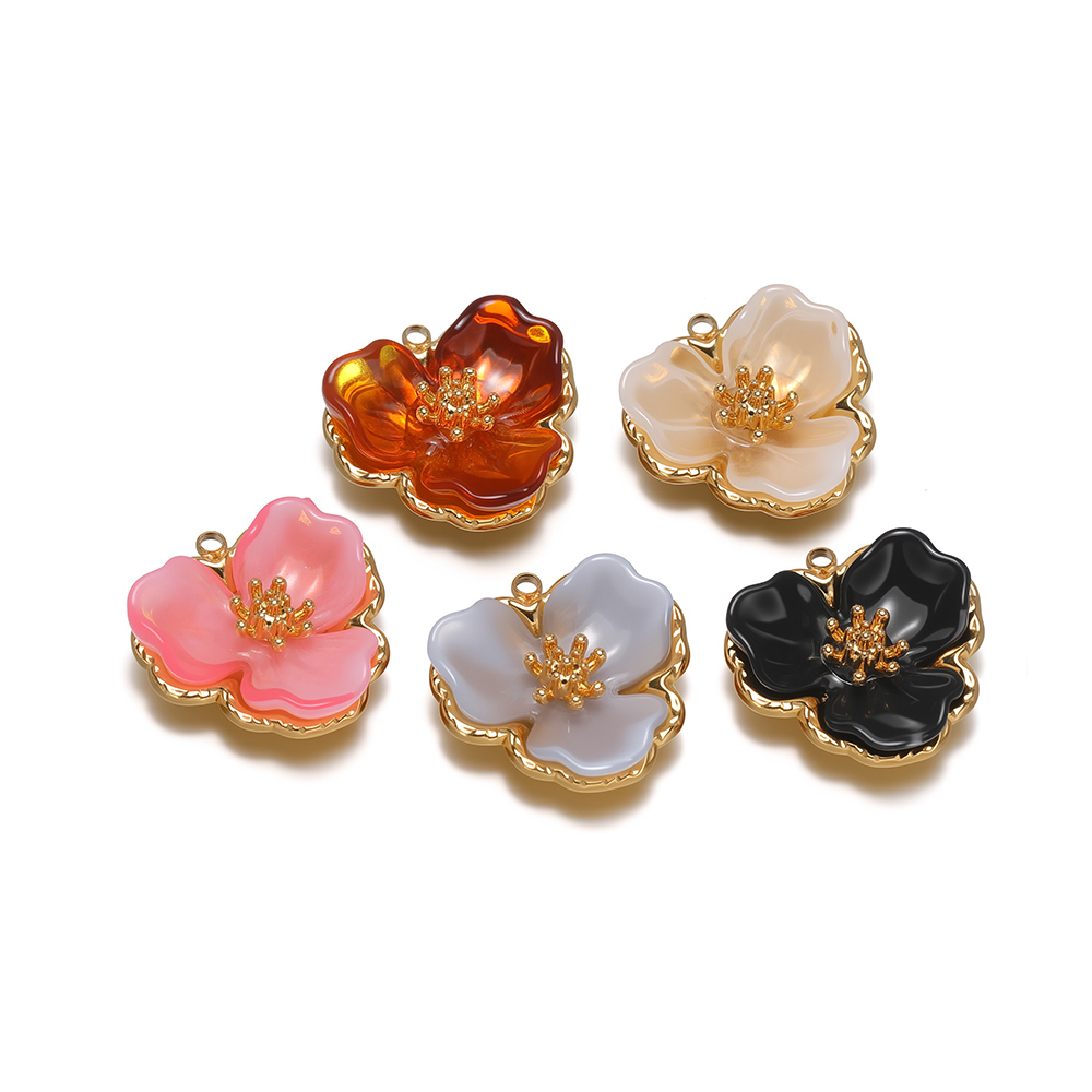 Flower Supply - 3pcs Gold Plated Stainless Steel Resin