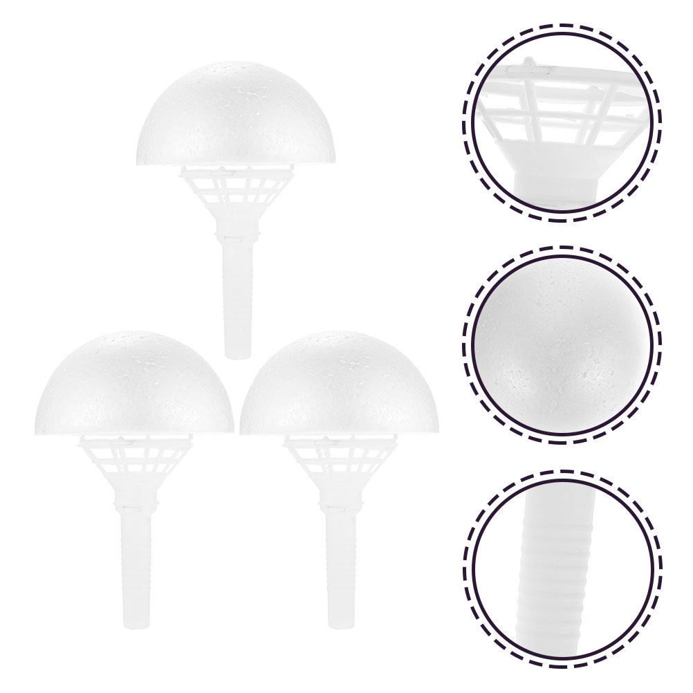 Bouquet Holder Foam - 3Sets Elegant White Flower Foam Holder