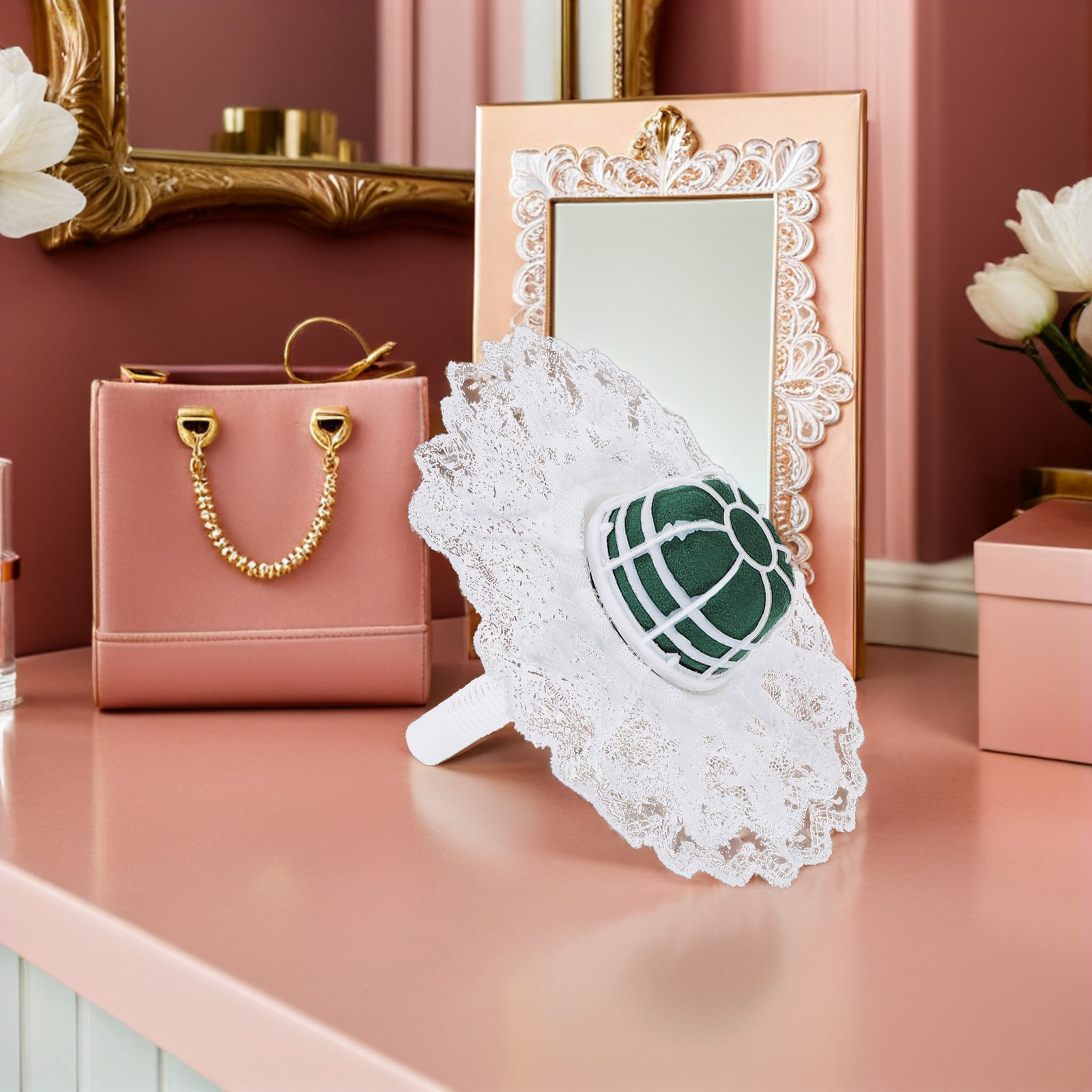 Bouquet Holder Foam - 5Sets Wedding Bouquet Holder with Lace