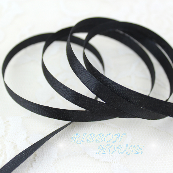 (25 Yards/Roll) 1/4' (6mm) Bla – Ribbon Wired Satin recenzja i cena