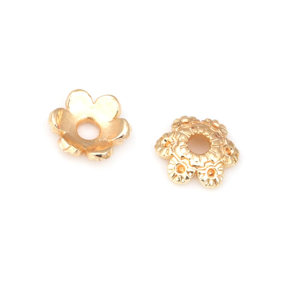 18K Gold Color Brass Flower Be – Flower Supply recenzja i cena
