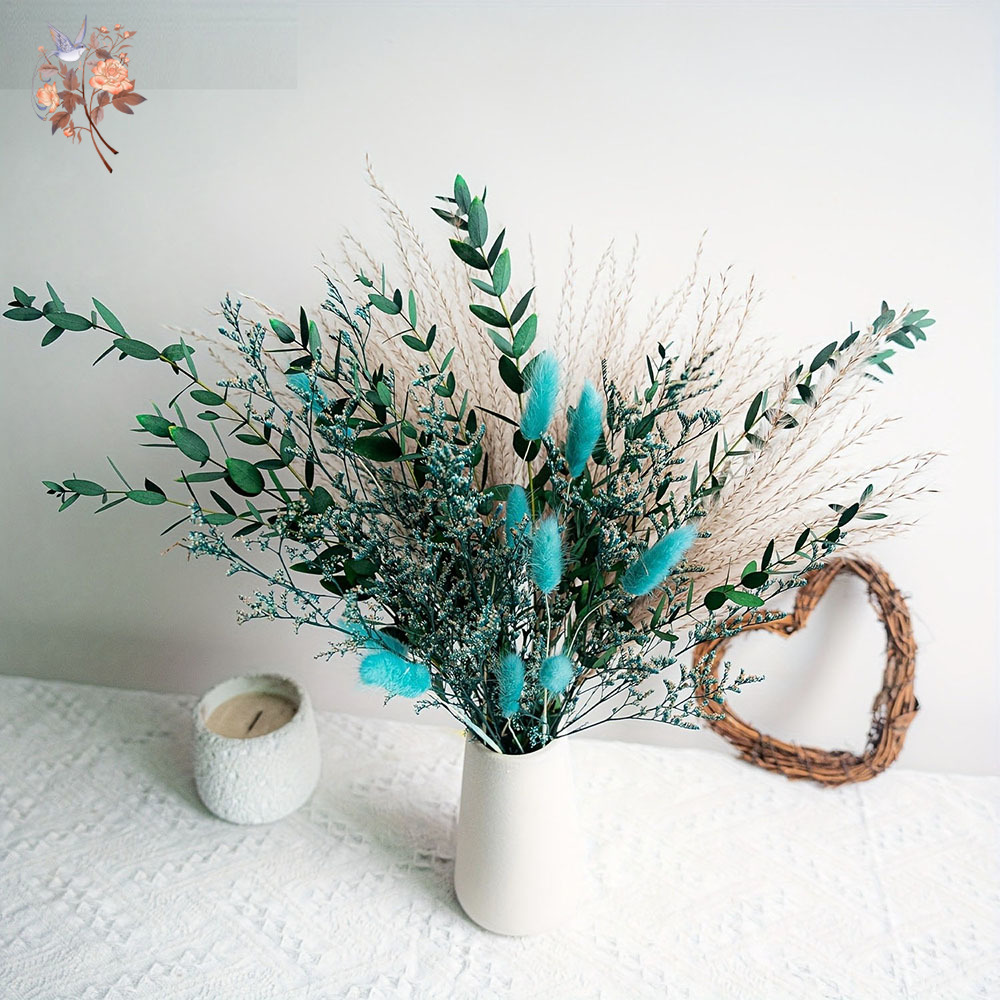 Blue Natural Dried Flowers Pam – Dried Flower Bunch recenzja i cena