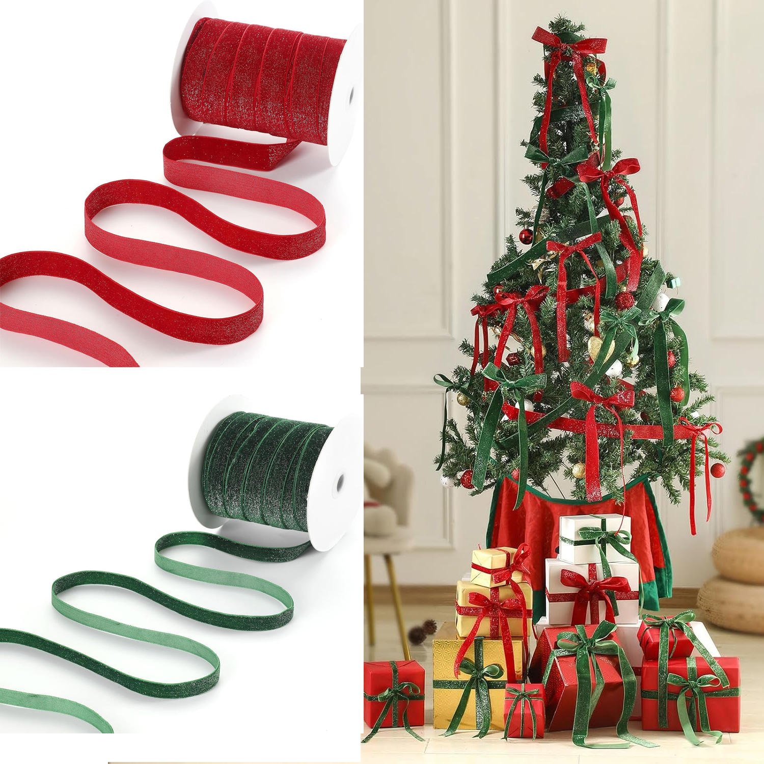 5/7/10 Yards Christmas Decorat – Ribbon Wired Satin recenzja i cena