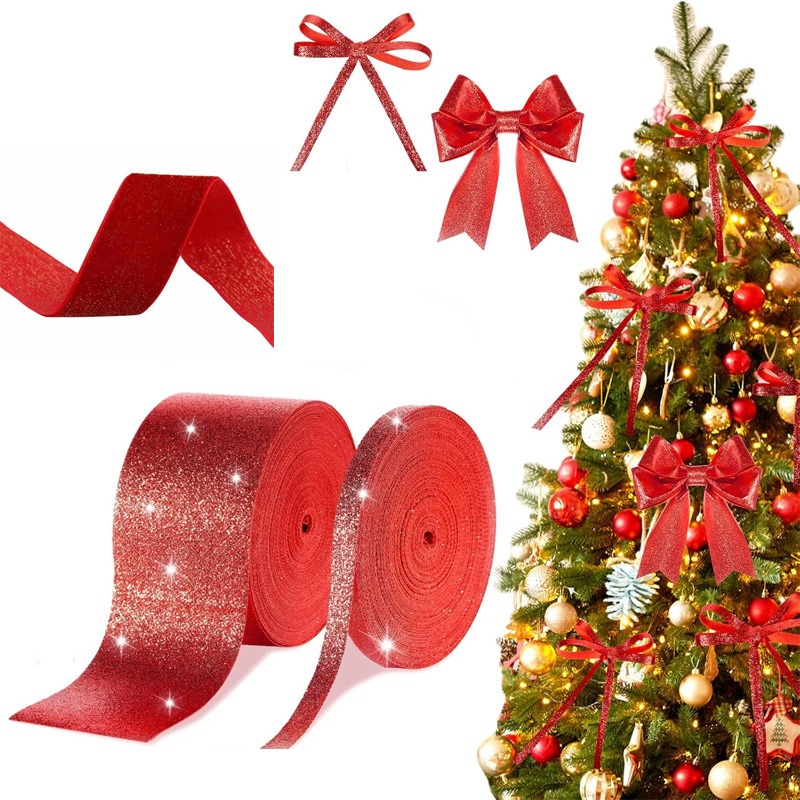 5/7/10 Yards Christmas Decorat – Ribbon Wired Satin recenzja i cena