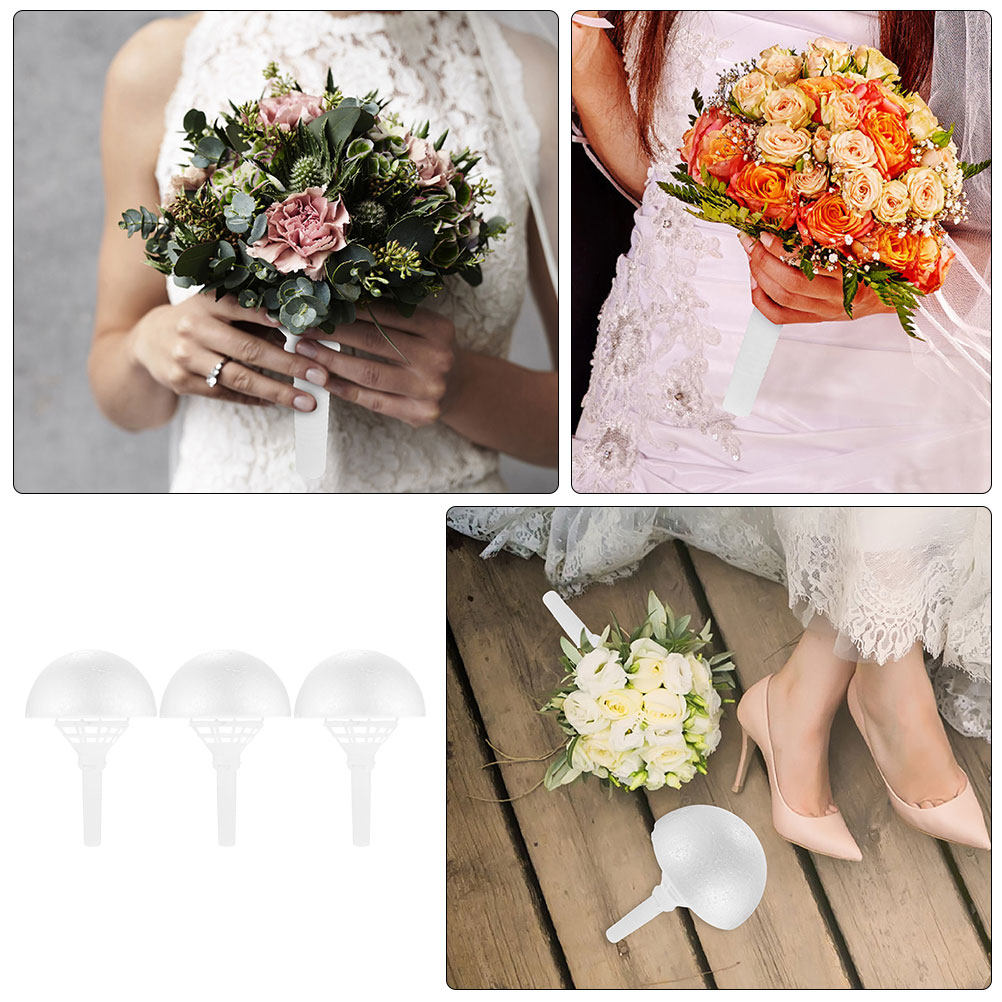 3Sets Elegant White Flower Foa – Bouquet Holder Foam recenzja i cena
