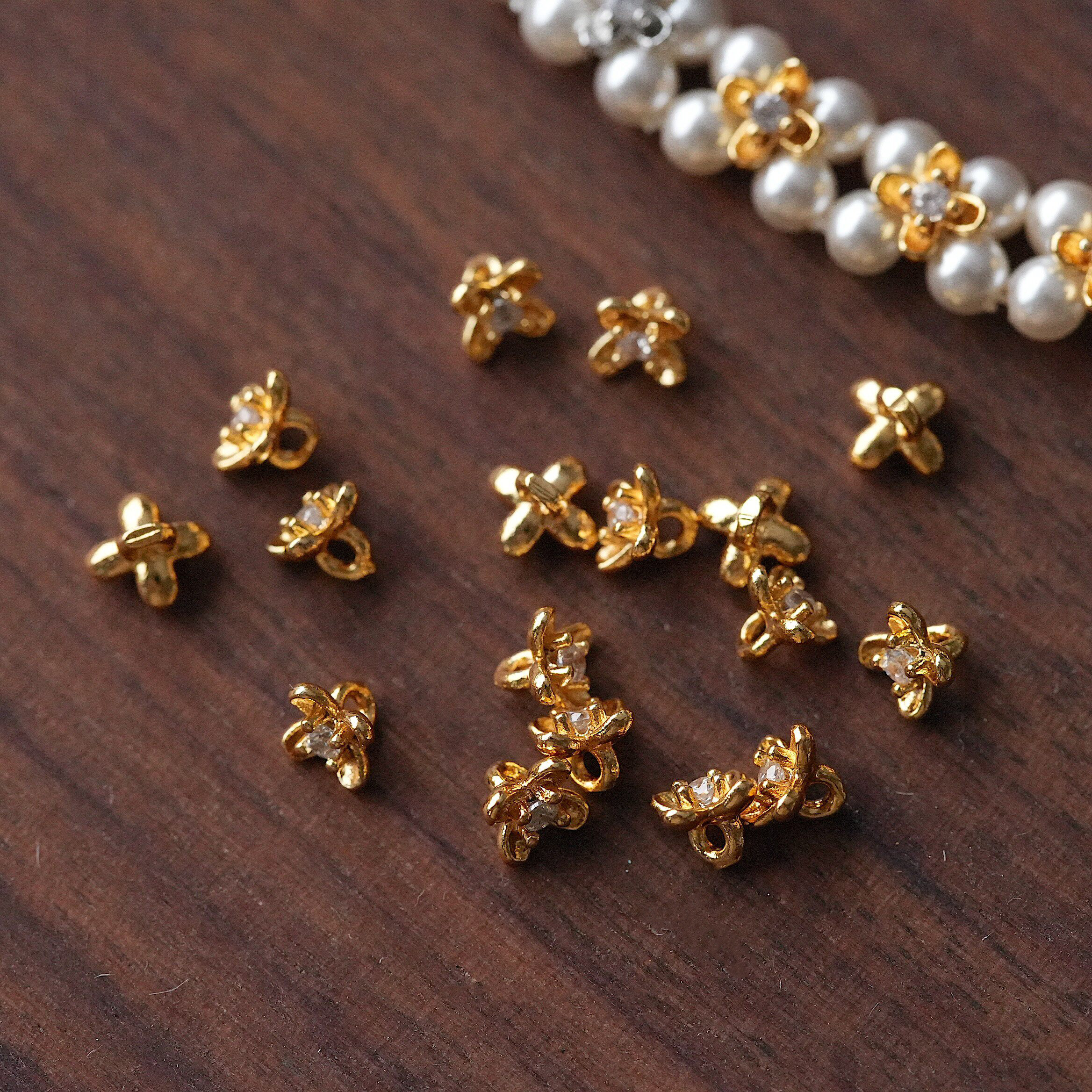20PCS Gold Plated Brass Mini Z – Flower Supply recenzja i cena