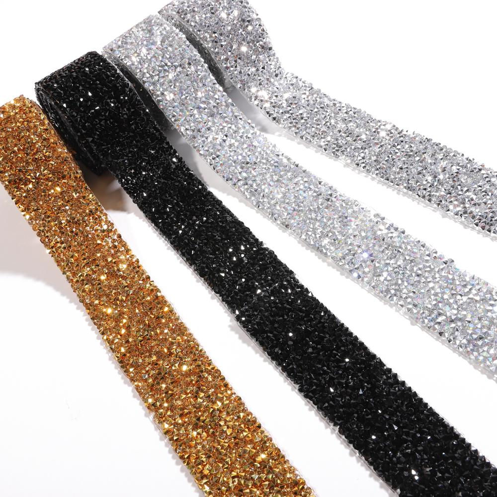 1 Yard  Crystal Rhinestone Web – Ribbon Wired Satin recenzja i cena
