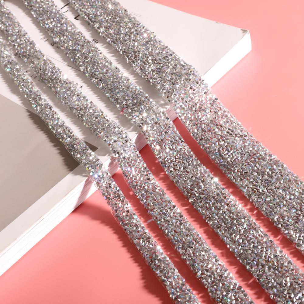 1 Yard  Crystal Rhinestone Web – Ribbon Wired Satin recenzja i cena