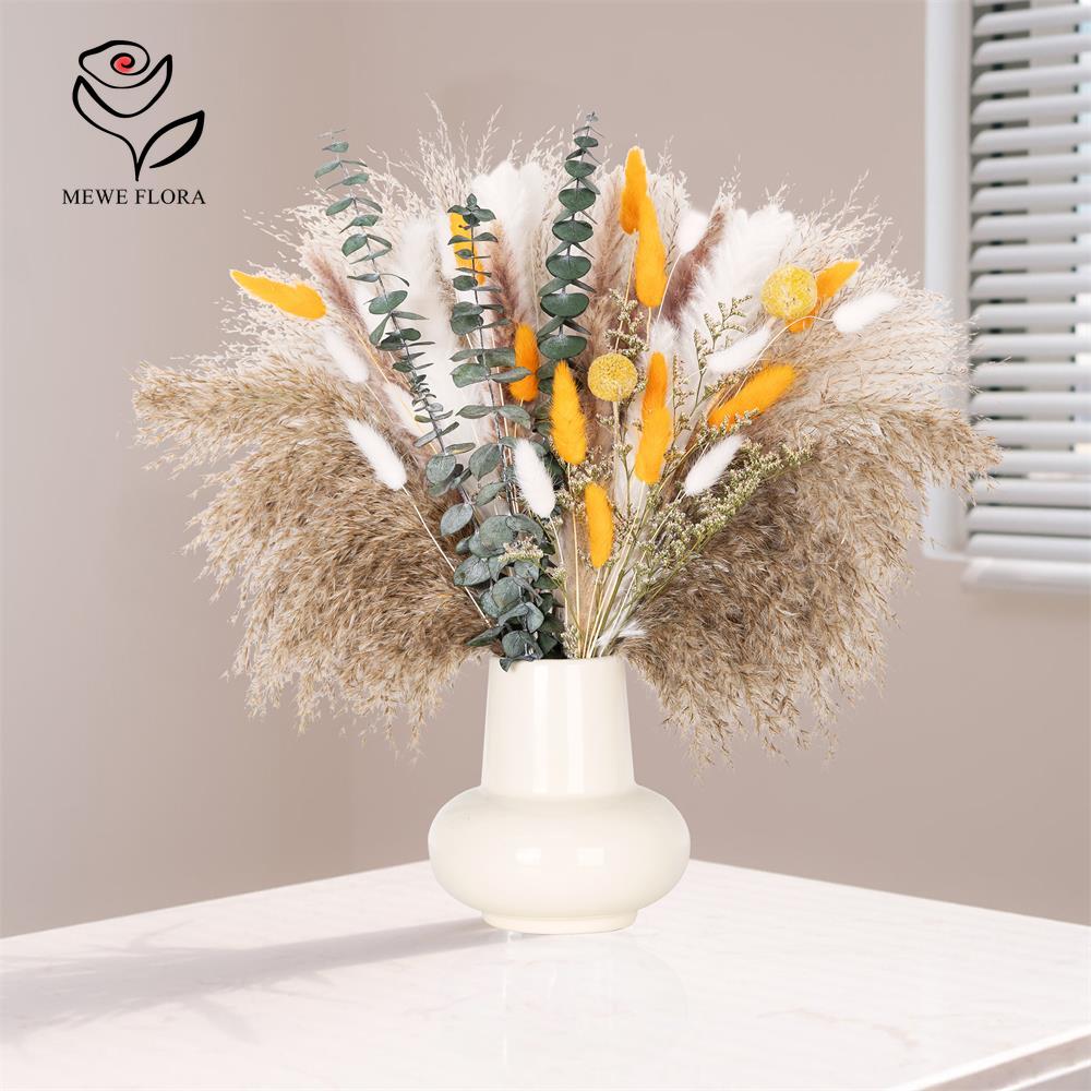 65Pcs Orange Pampas Grass Bouq – Dried Flower Bunch recenzja i cena