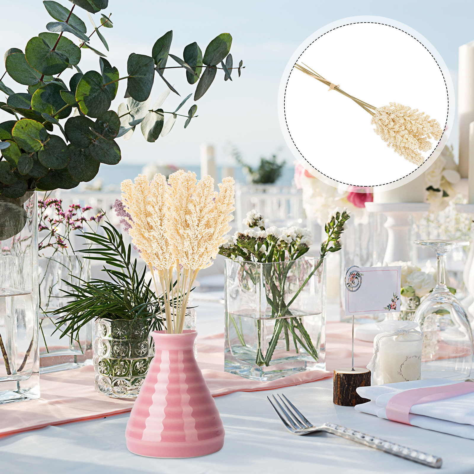 2 Bunches Artificial Wheat Ste – Dried Flower Bunch recenzja i cena