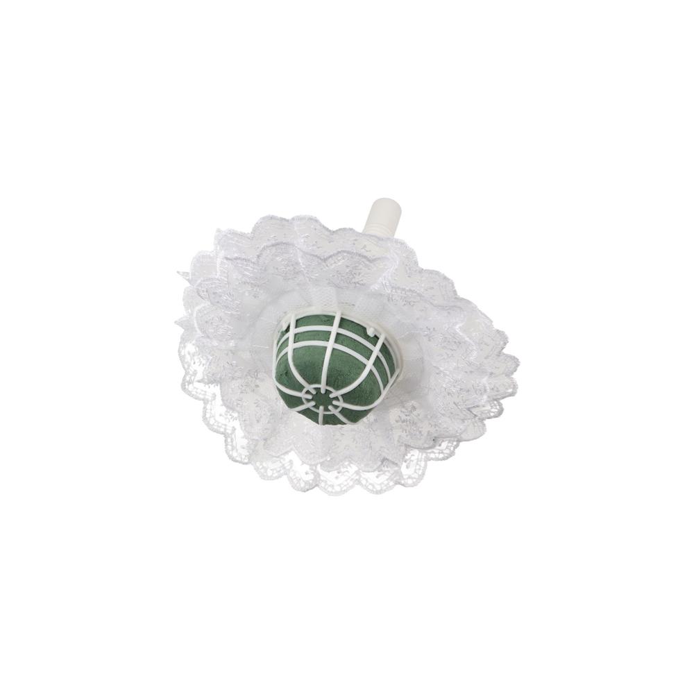 DIY White With Lace Handle Flo – Bouquet Holder Foam recenzja i cena
