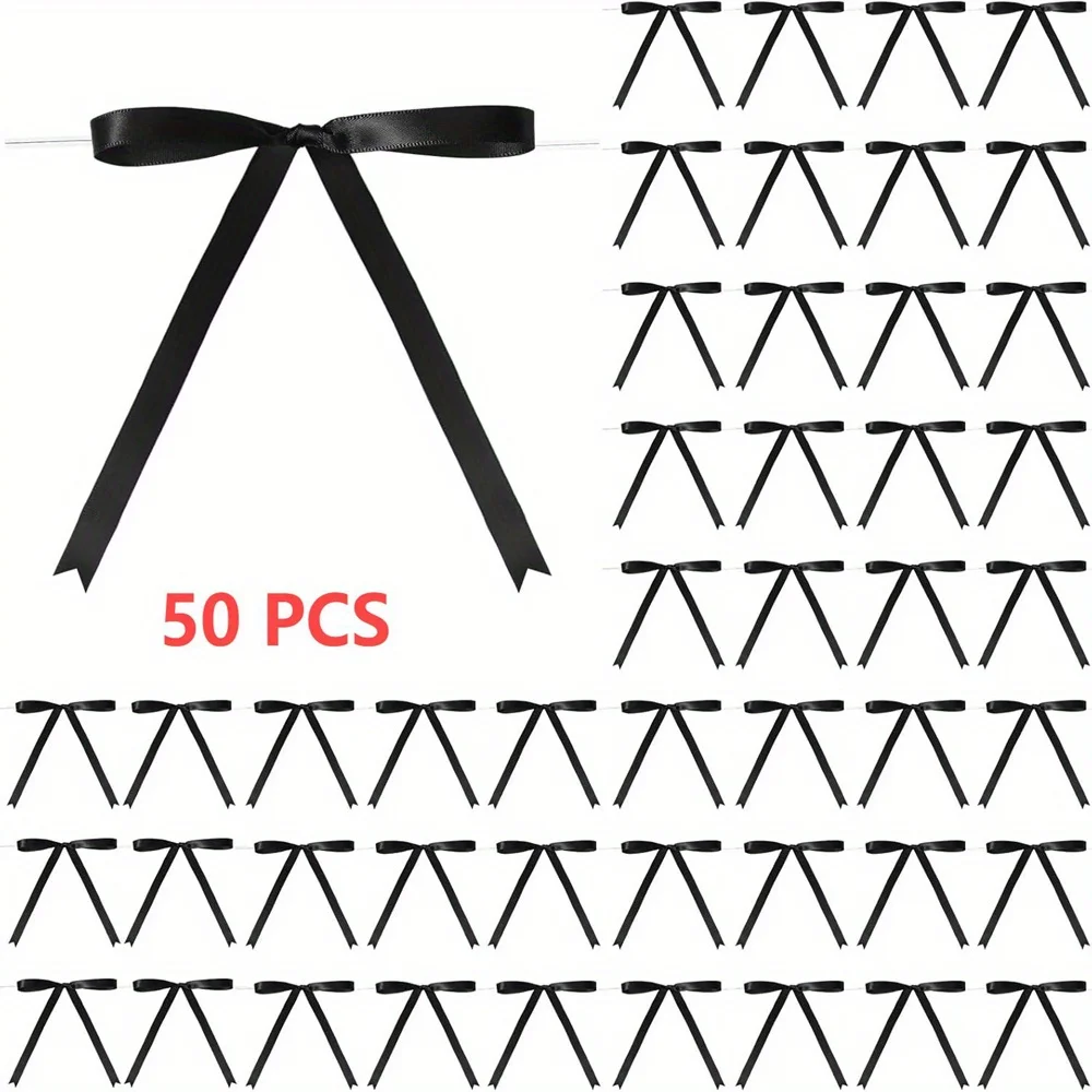 50pcs/pack Twist Tie Satin Rib – Ribbon Wired Satin recenzja i cena