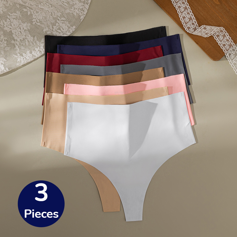 BZEL 3PCS/Set Women's Panties  – Ribbon Wired Satin recenzja i cena