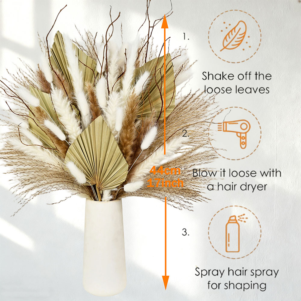 Natural Dried Palm Leaves Bouq – Dried Flower Bunch recenzja i cena